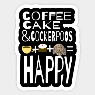 Coffee, Cake & Cockapoos Sticker